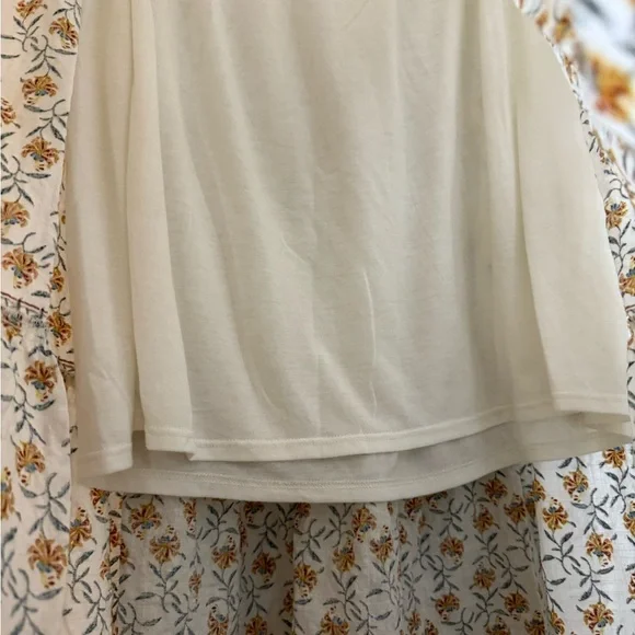 Max Studio Long White and Brown Floral Maxi Skirt Small Boho Small - Picture 4 of 7